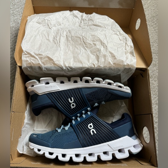 On Cloud Men Cloudswift Blue White Running Shoes Size 8M - Picture 4 of 10